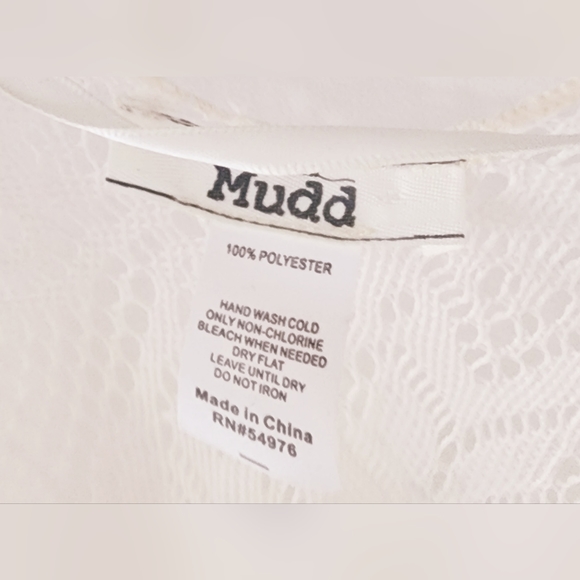 Mudd Cream Color Beach Cover-up Lacey Ruffle Sleeve Ladies Woman 1 Size Fits All - Picture 5 of 7